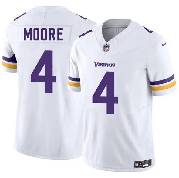 Men & Women & Youth Minnesota Vikings #4 Rondale Moore White 2025 F.U.S.E. Vapor Untouchable Limited Stitched Jersey->miami dolphins->NFL Jersey